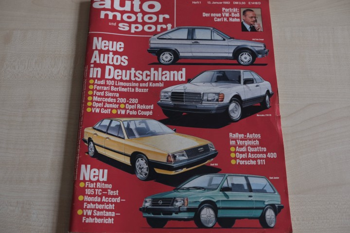 Deckblatt Auto Motor und Sport (01/1982)